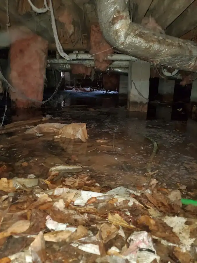 Crawl space flood assessment for Commercial Water Damage Restoration in Tehachapi