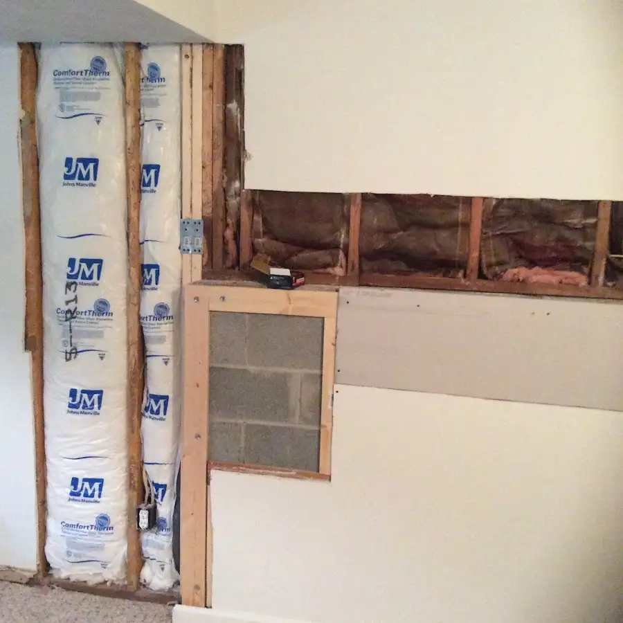 Wall insulation replacement during Basement Flood Cleanup in Tehachapi